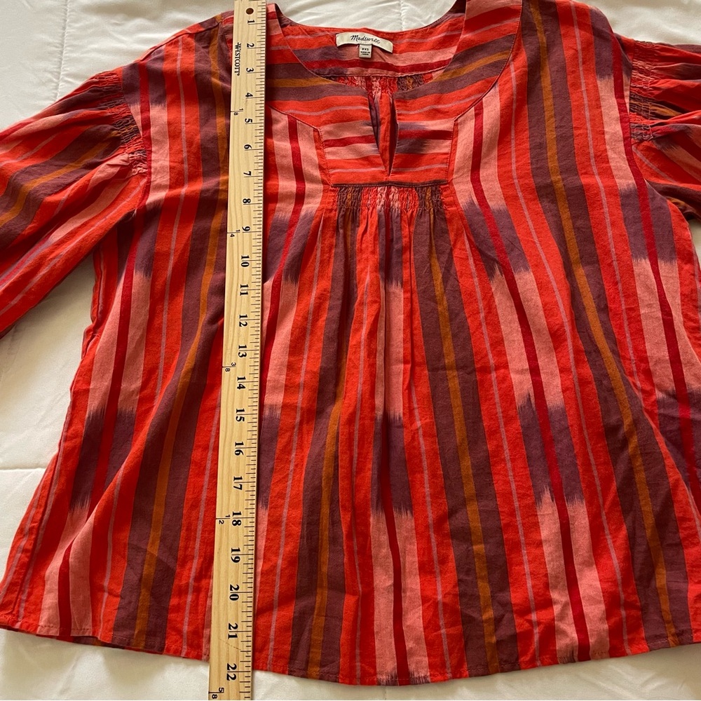 Madewell Ikat Peasant Blouse Size XXS - Picture 9 of 9